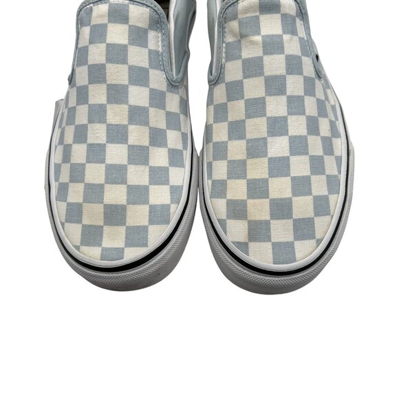 Vans Sky Blue White Checkerboard Classic Skater Slip-On Shoes Mens 7.5  Womens 9 - Picture 6 of 9